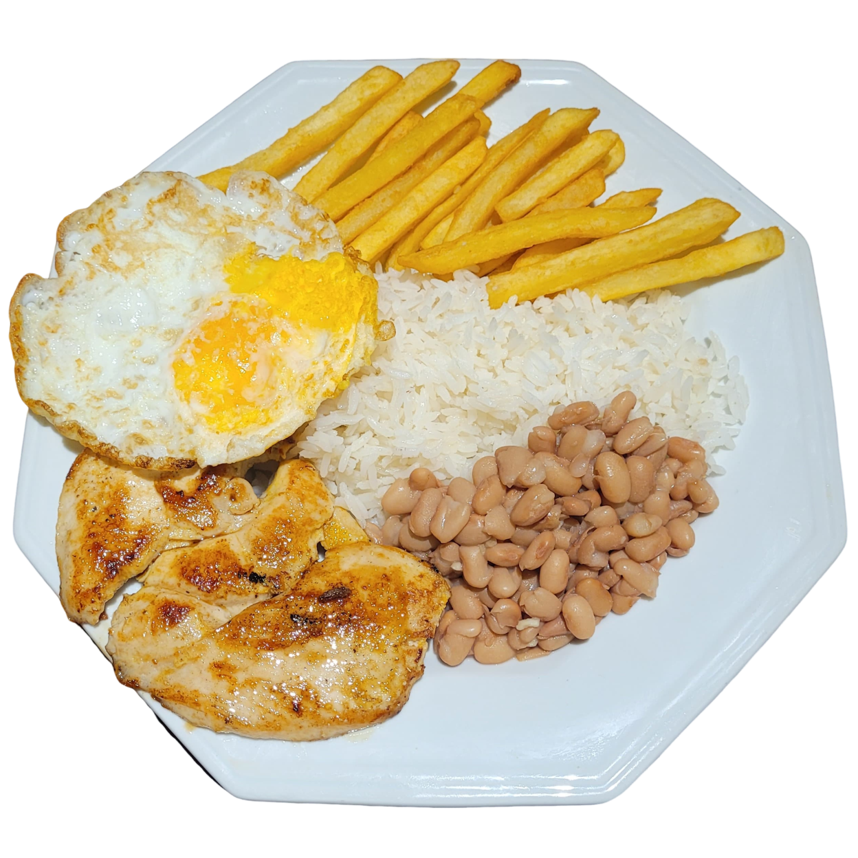 Almoço executivo: Filé de frango com ovo (aprox. 500g).